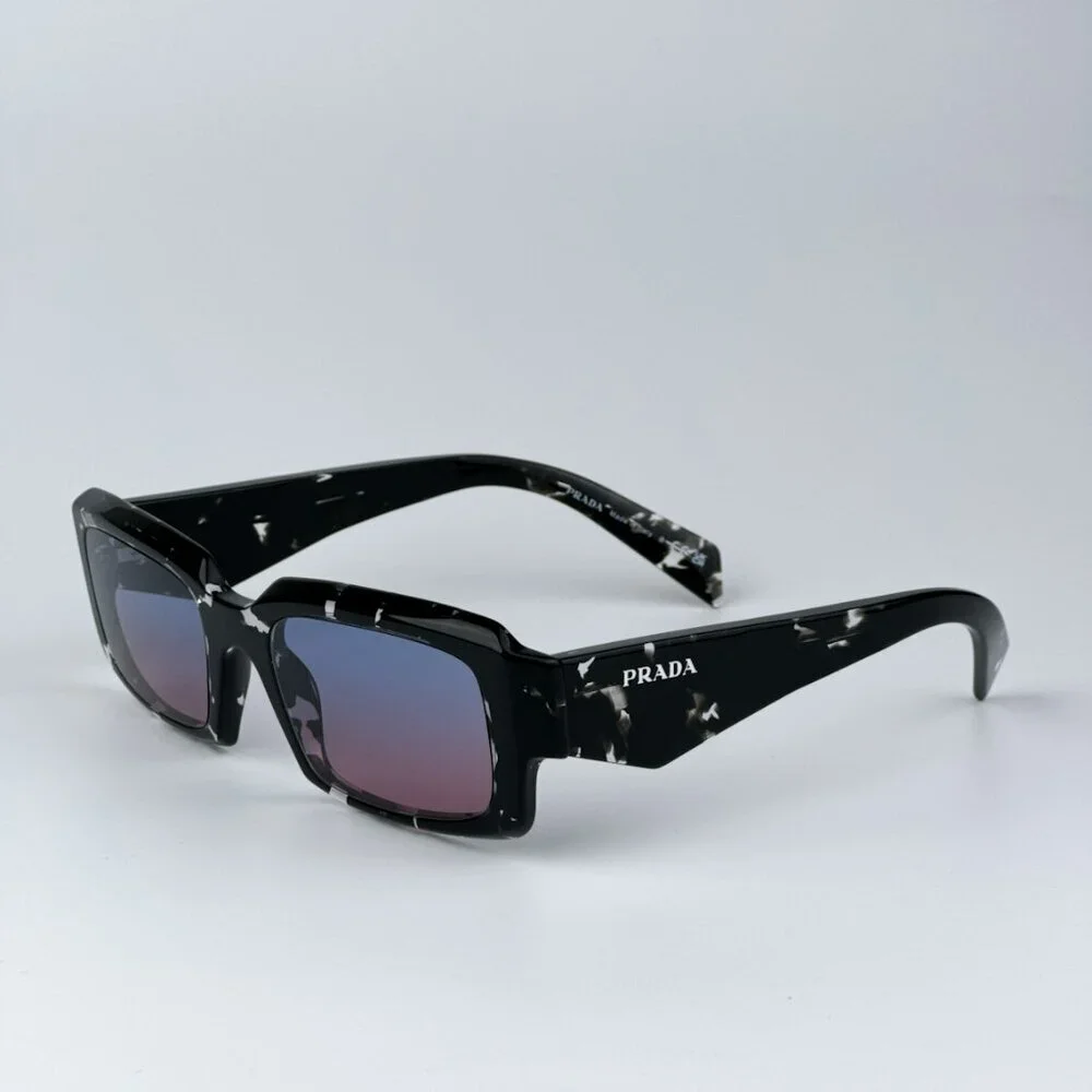 Prada PR27ZS 15O60E bRAND NEW Sunglasses Black Tortoise Blue Gradient Unisex